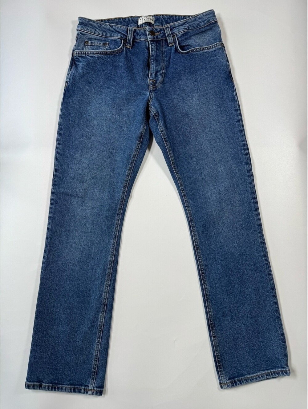 Tecovas Straight Jeans Mens 30x30 Medium Blue Denim Western Cowboy